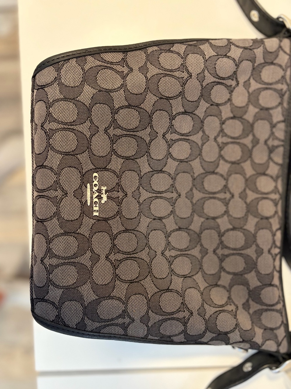 Rare Coach Signature Outline File Bag - Brown/Black - Picture 8 of 8